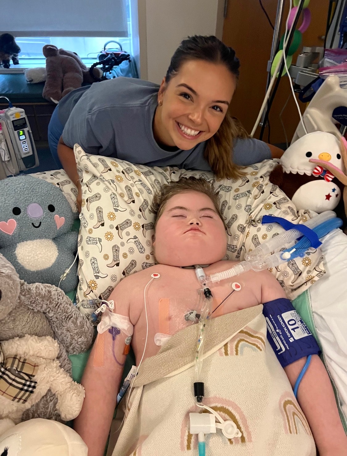 Oscar with the care team at Boston Children's